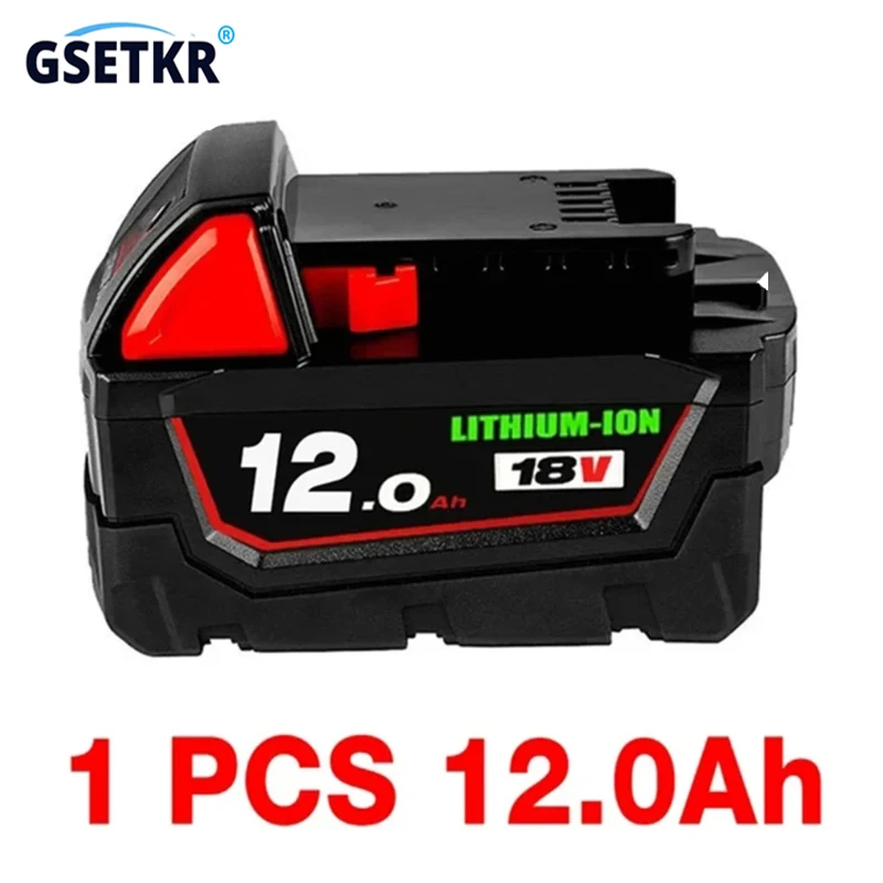 

NEW 18V For Milwaukee M18 M18B6 18V XC 12Ah 9Ah Li-ion Battery 48-11-1860 /Charger rechargeable battery