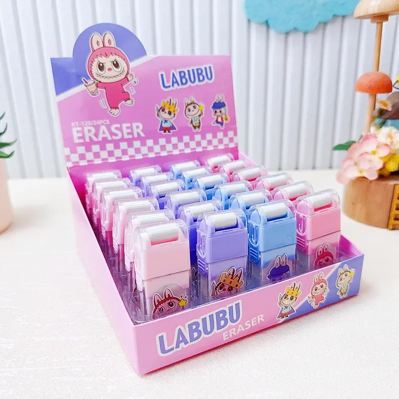 

Hot Sales Cartoon Creative Roller Eraser Dual-purpose Wipe Primary School Stationery Supplies Clean and Leave No Traces