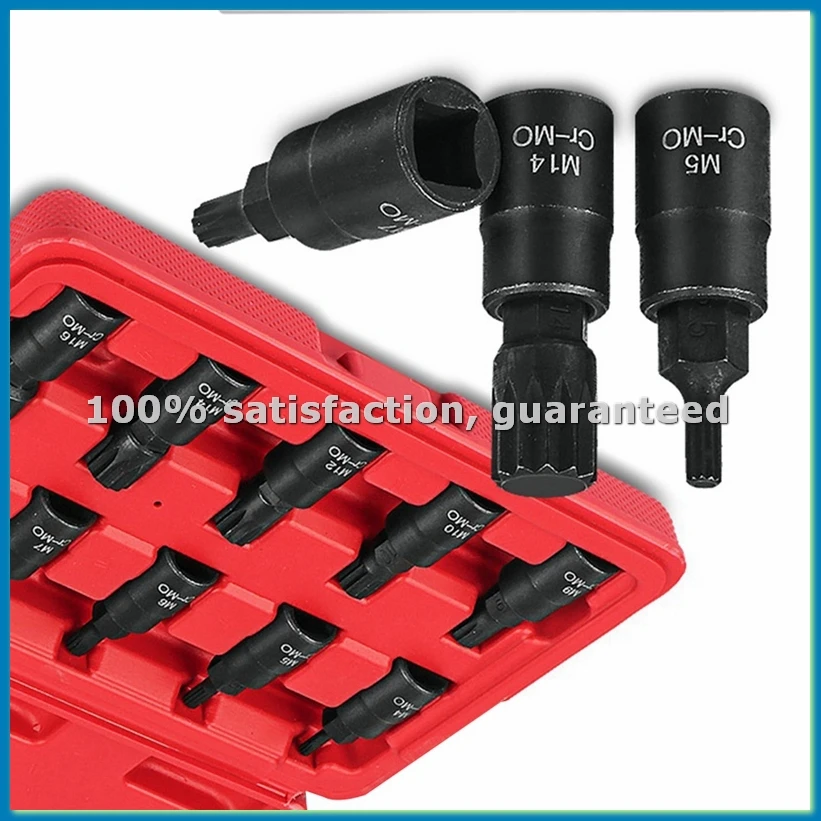

10PCS 12 Point Socket Wrench Set Universal 3/8 Square Drive Socket Set -M16 Socket Kit-ABFB