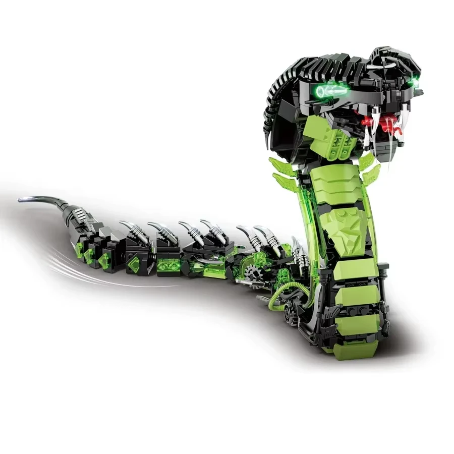 689pcs Mechanical Cobra Building Blocks Set Creative Movable Model Technical MOC Assembly Bricks STEM Engineering Toy for Adults