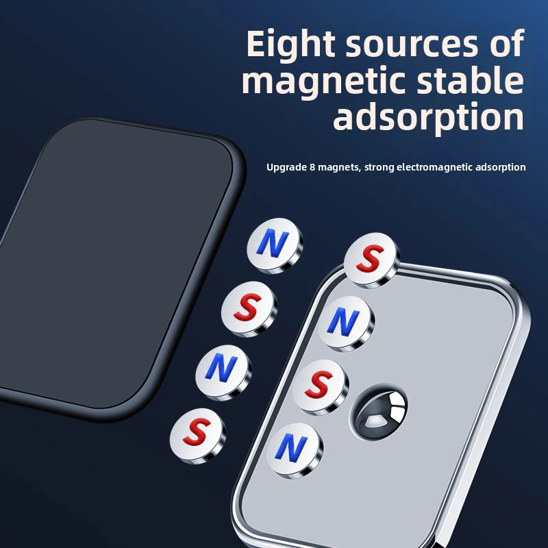 흡입 컵 차량용 휴대폰 홀더, 강력한 자석, 접이식 공기 배출구, 계기판, 내비게이션 지지 브래킷, 접착제