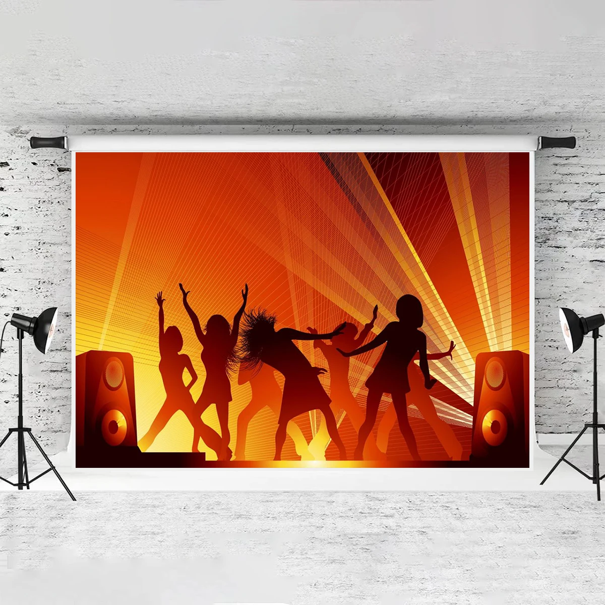 Le's Party Backdrop Music Night Live House Photography Adult Girl Decor Background Outside Disco Family Birthday Welcome Banner