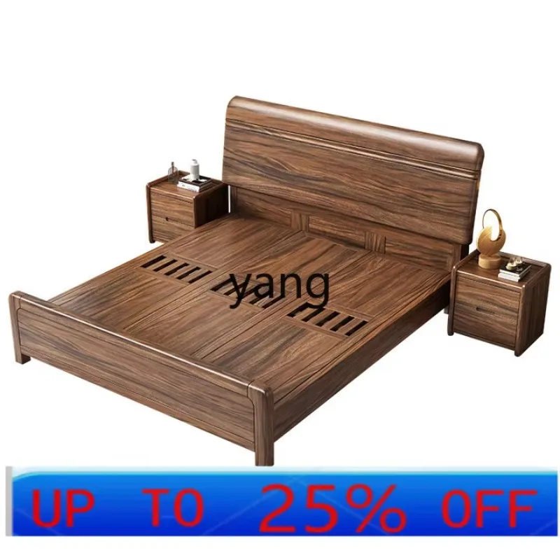 LMM all solid wood Chinese furniture single 1.8 meters double bed master bedroom 1.5 meters furniture