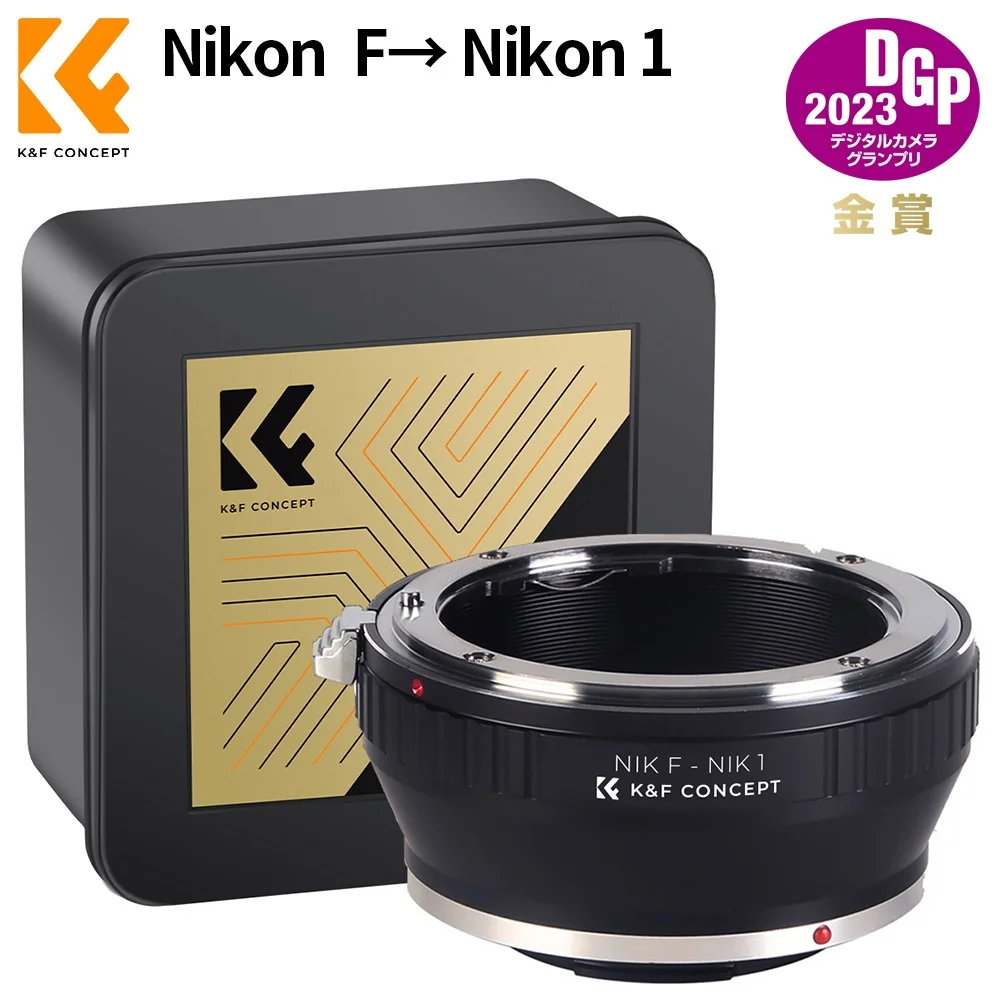 

K&F Concept Lens Mount Adapter for Nikon F Mount Lens to Nikon 1-Series Camera Body For Nikon V1, V2, J1, J2 Mirrorless Cameras