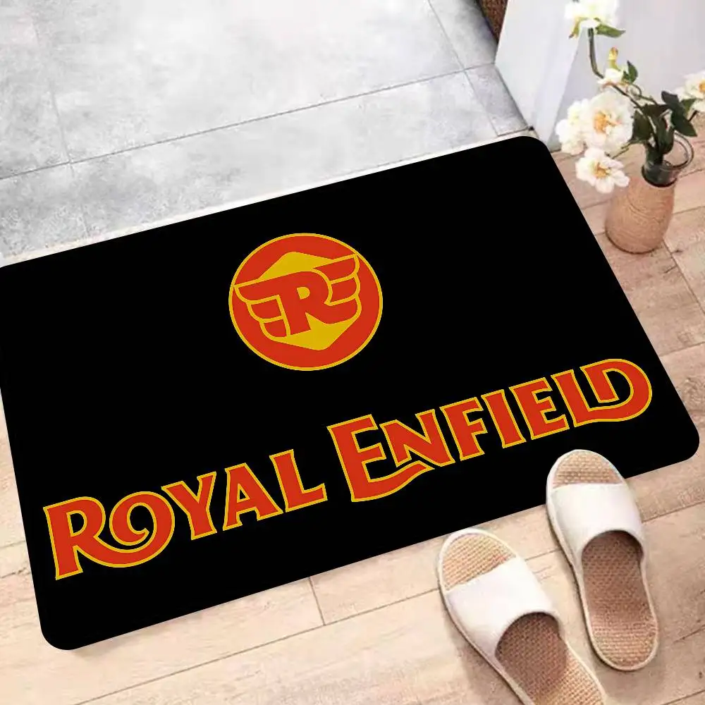 1PC Moto Racing Royals Enfields Door Mat Washable Non-Slip Living Room Sofa Chairs Area Mat Kitchen Doormat Area Rug view 3