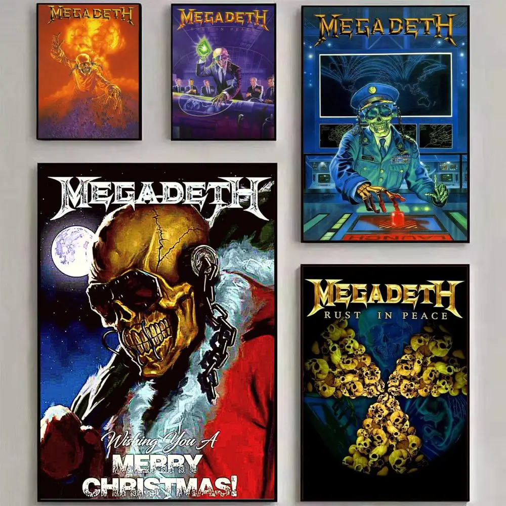 Heavy Metal Rock Band Megadeths Album-Poster, Wandkunstdruck, geeignet für Wohnzimmer, Schlafzimmer, Bar, Salon, Heimdekoration, Geschenk