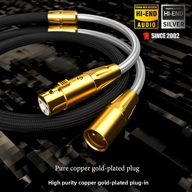 GT-900 PRO 4N pure silver XLR balanced cable, HIFI microphone, CD amplifier, audio signal cable