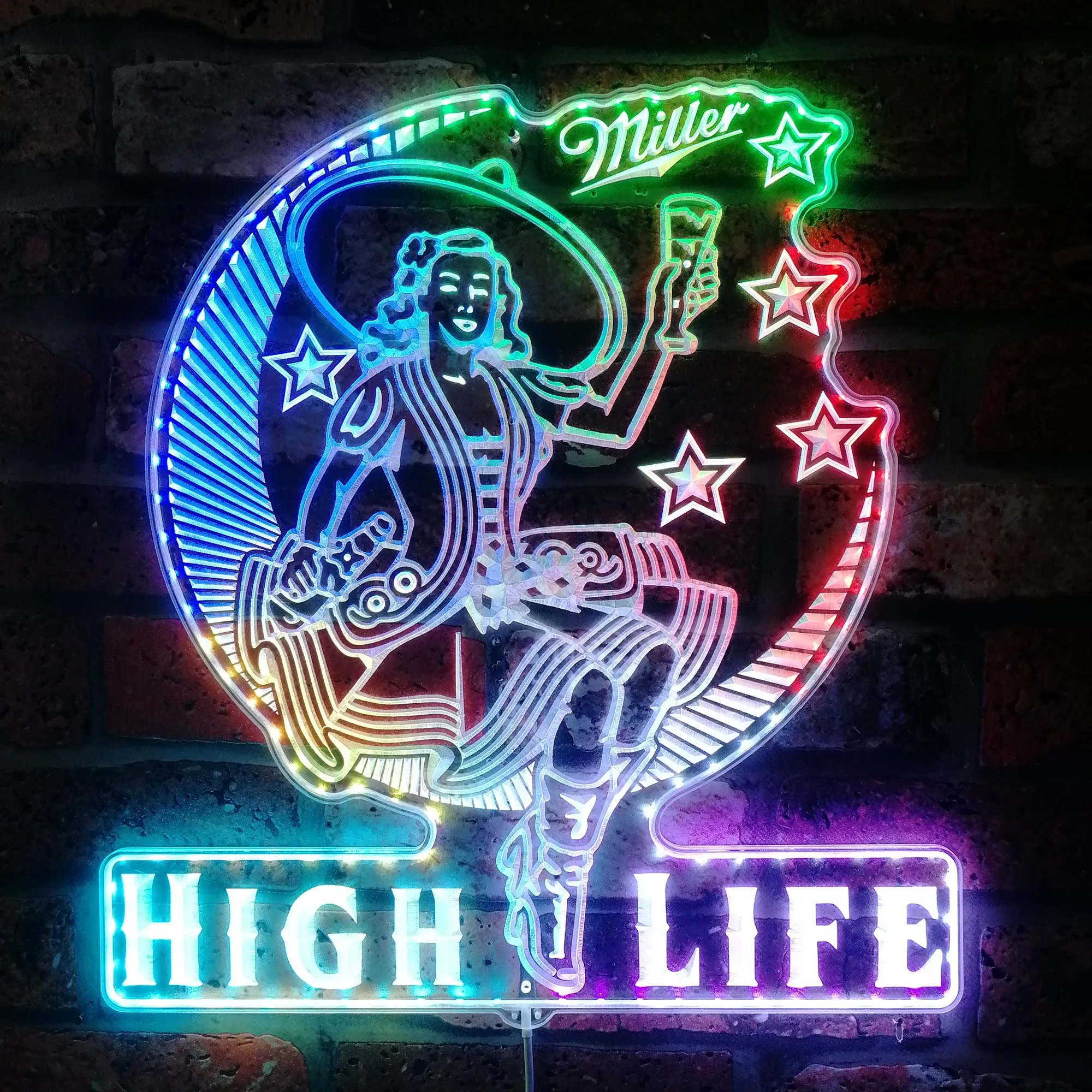 Miller Girl Dynamic RGB Edge Lit LED Sign