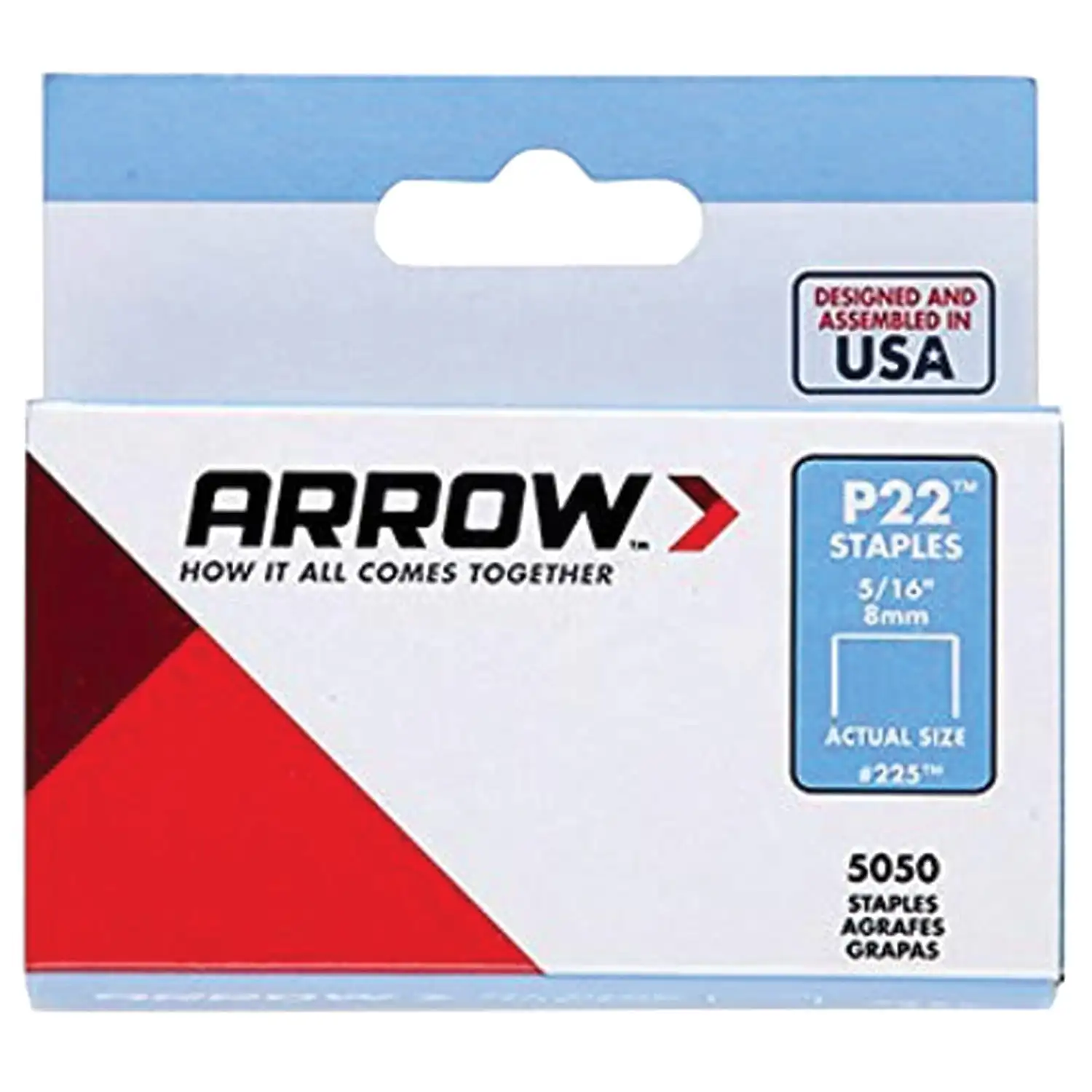 Graffette Arrow 225 5.000 Conteggio 5/16" per pinzatrice P22