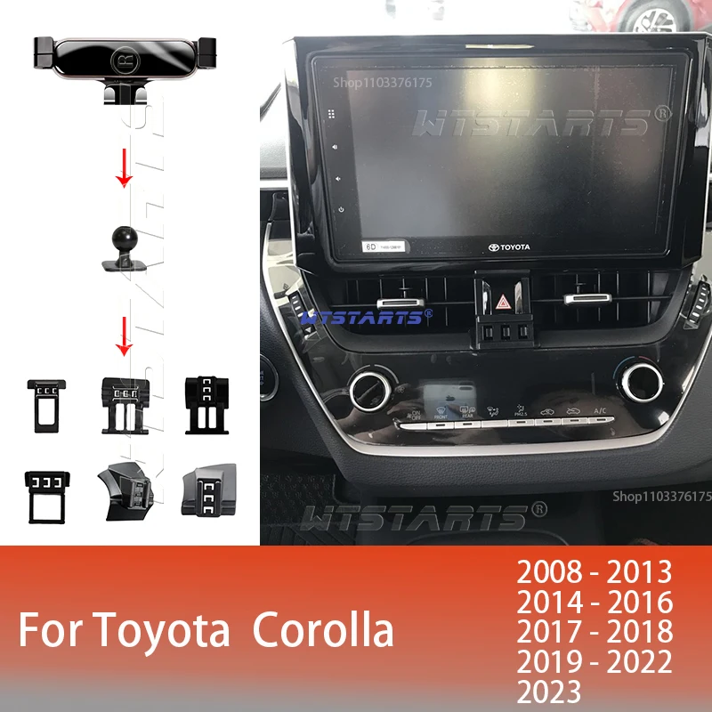 Car Phone Holder Mobile Mount Stand For Toyota Corolla 2008-2023 Adjustable GPS Special Navigation Bracket Accessories