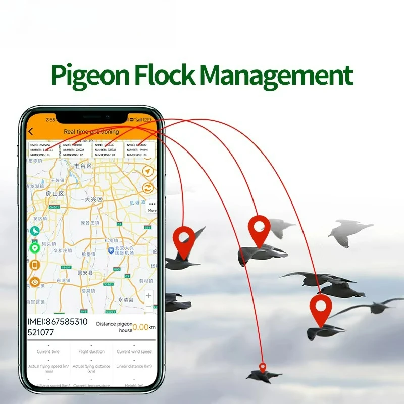 【2026】Real-Time Global Positioning System Pigeon Tracker New Beidou Android Compatible Pigeon Racing Training Tracking Tool