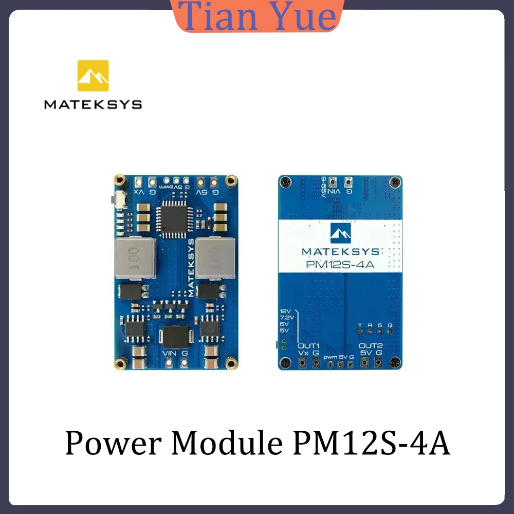 

MATEKSYS PM12S-4A Power Module 3-14S 9-55V DC Input PWM ESC for RC Drone FPV Airplane Quadcopter Helicopter