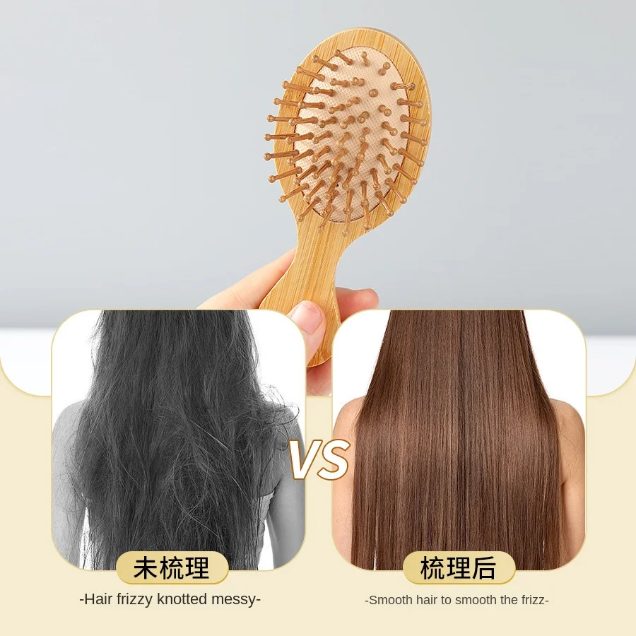 New Sdottor Wooden Bamboo Hair Brush Air Massage Comb Anti-static Scalp Combs Airbag Hairdressing Healthy Reduce Hair Loss Styli