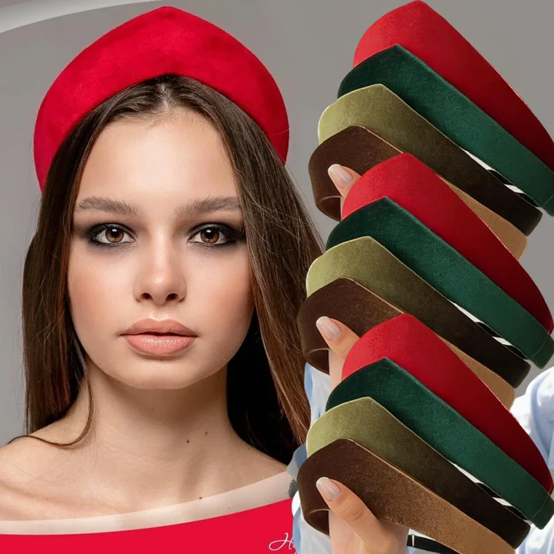 Diademas de terciopelo elegantes de lujo, 7 colores, ajustables, antideslizantes, Vintage, puntiagudas, tipo corona, Retro, para mujer, estilo ruso