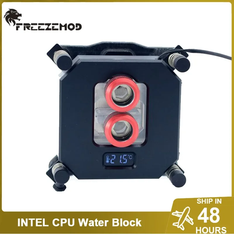 

FREEZEMOD CPU Water Cooling Block with LCD Temperature Display VA Screen For Intel LGA1150/1151/1155/1156/1366/2011/2066/775