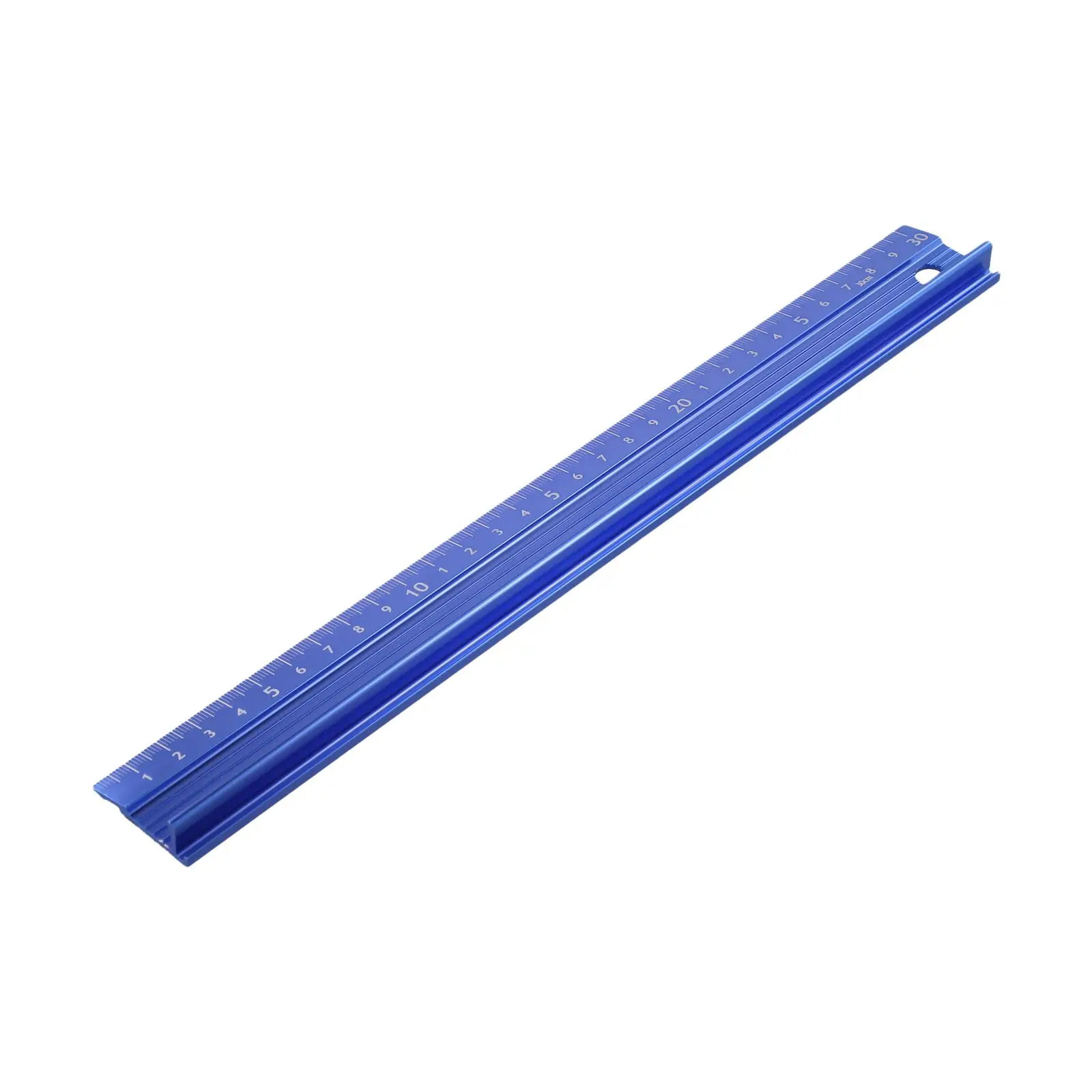 Straight Straight Scale Ruler New Blue Aluminum Alloy Calibration Ruler Anti Slip Multi-function Protective Ruler School