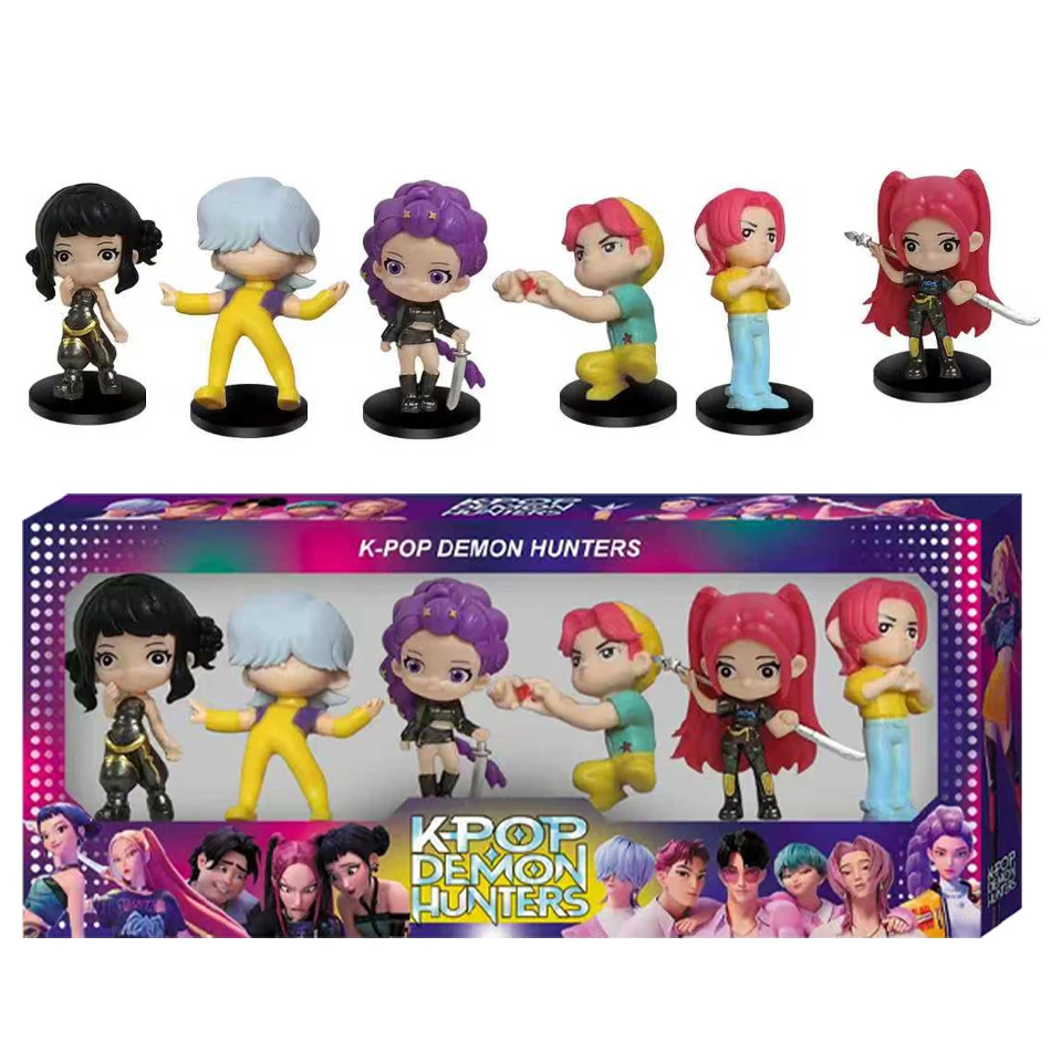 K-pop Demon Hunters Anime Figure - Kawaii Collectible for Boys & Girls Ideal Kids Fan Gift for Halloween Christmas Decorative Bo