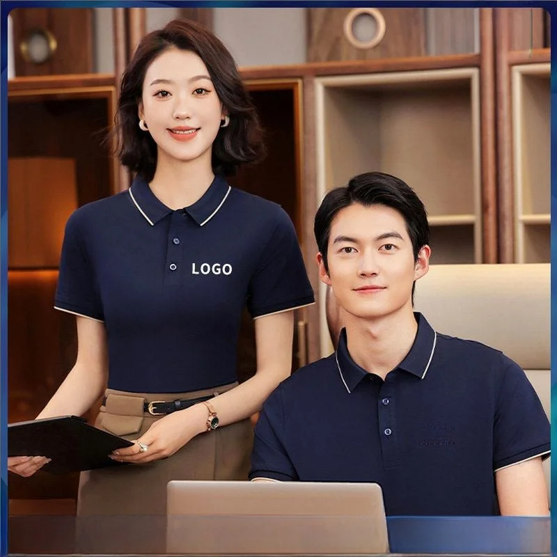 

Standard Fit Shirt Plain Weave Short Sleeve Turn-down Collar Group Uniform Embroidery Logo Moisture Wicking Quick Dry Co...