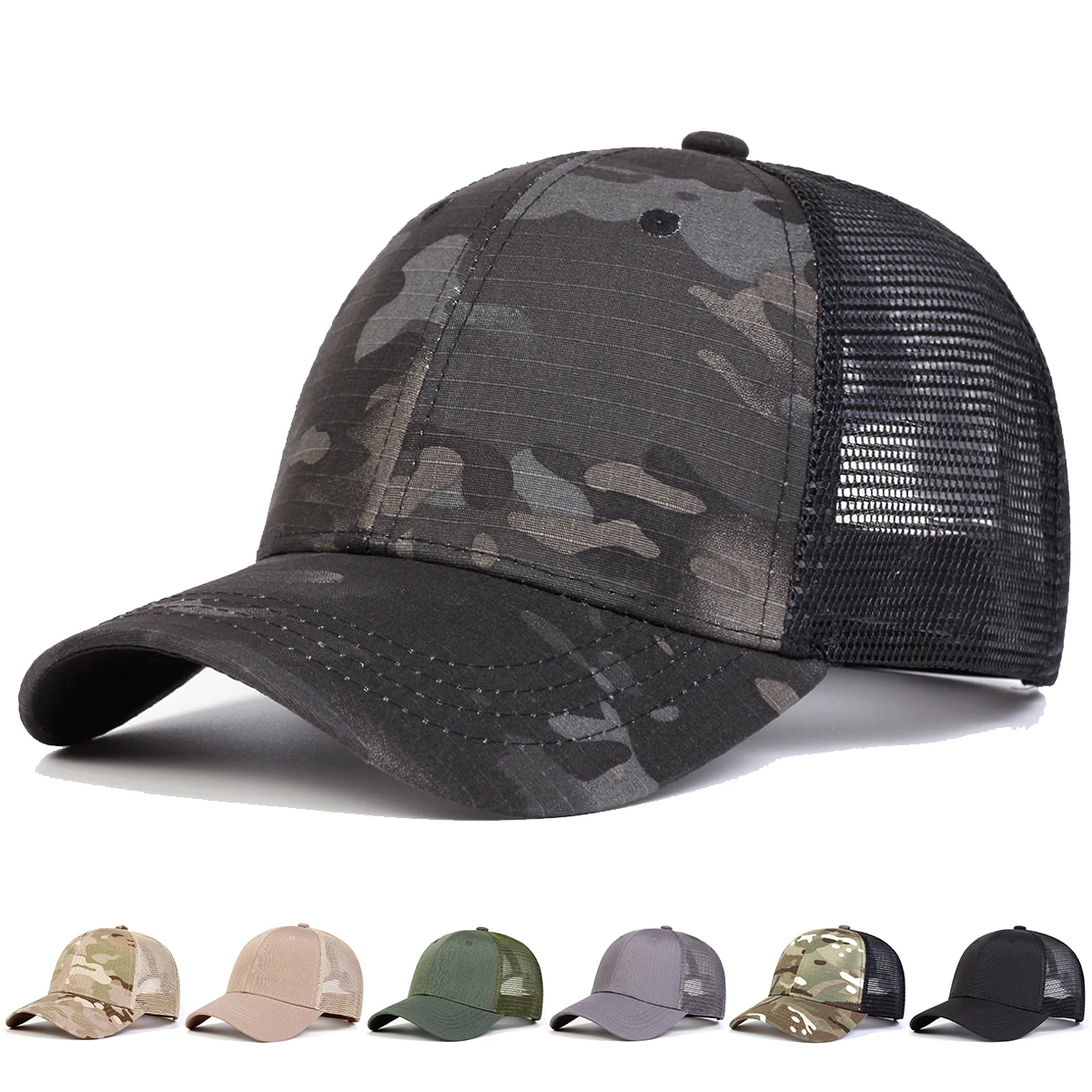 Unisex Solid Color Checkered Cloth Baseball Net Caps Hip Hop Cap Spring Summer Outdoor Adjustable Casual Hats Sunscreen Hat