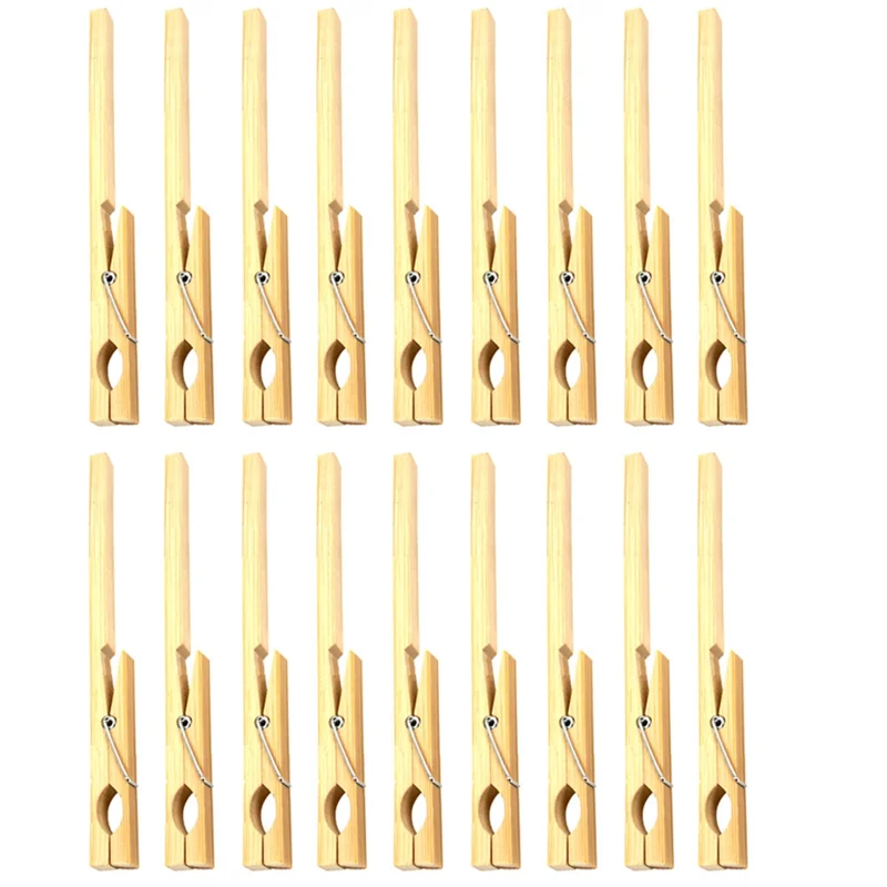 

20Pcs 7 Inch Bamboo Test Tube Clips Set Kit Laboratory Biological Chemical Experiment Clamp Tools 2CM