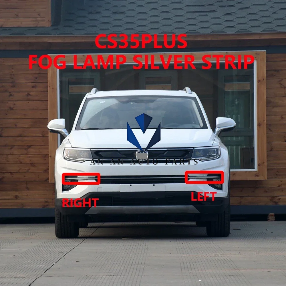 Front Fog Lamp Trim Front Silver Strip Bumper Decoration for CHANGAN CS35PLUS