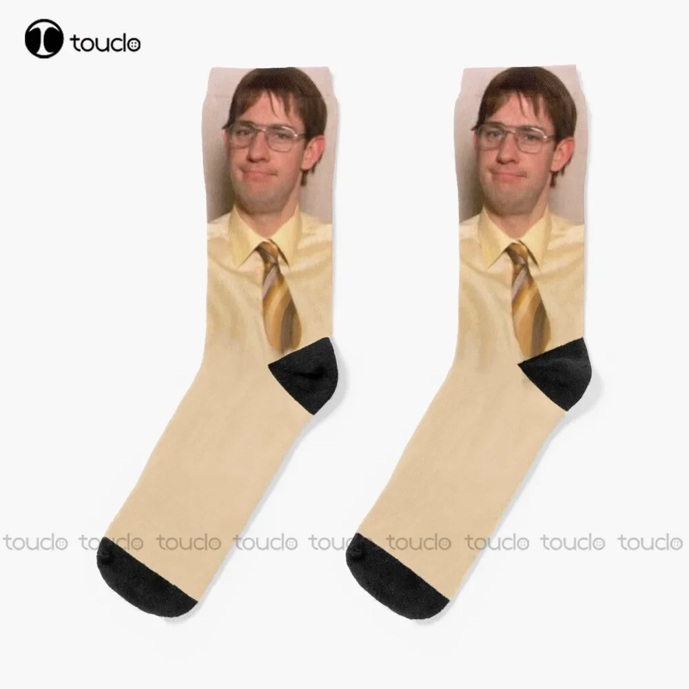 

Jim Halpert Socks | Dwight Schrute The Office Dunder Mifflin For Men Christmas Gift Custom Women Men