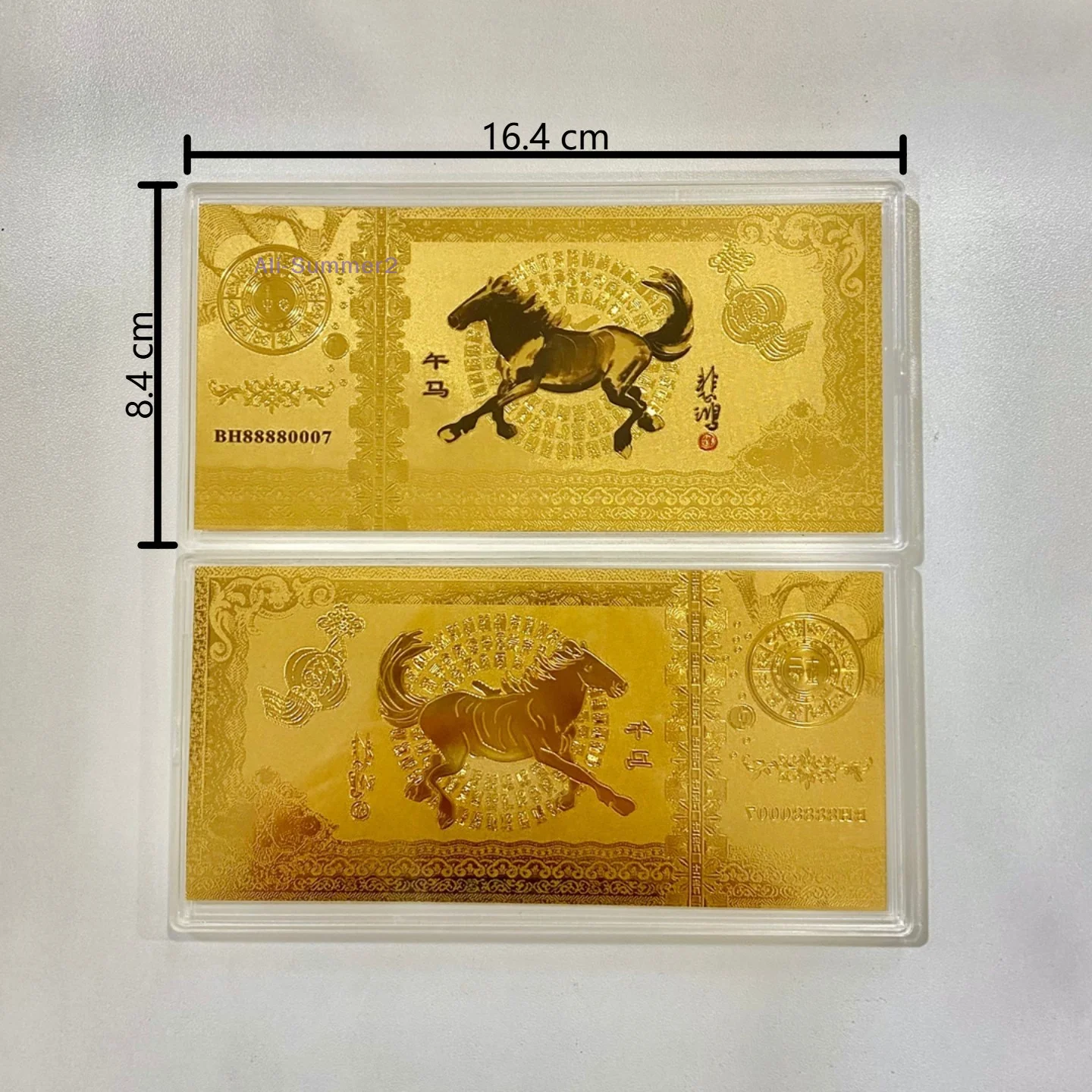 {Summer2}2026 سنة الحصان محظوظ بطاقة احباط الأوراق النقدية التذكارية السنة الجديدة هدية حقيبة المحفظة حلية ديكور المنزل الحلي #6