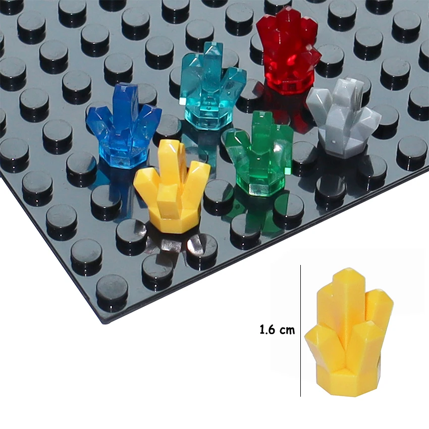 50pcs Crystal Stone Gem Transparent Ore Mine Compatible With 30385 Brick MOC Building Blocks Parts DIY Educational Creative Toys