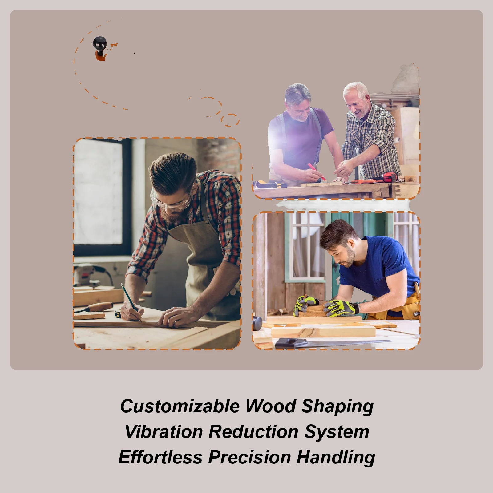 

Точный круглый режущий шаблон, регулируемый направляющий фрезерный шаблон с эргономичной шариковой ручкой, круглый фрезерный станок для работы по дереву