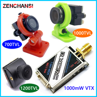 FPV 700TVL 1000TVL1200TVL FPV Camera NTSC PAL Switchable RXCRC 48CH 1000mW Transmitter for FPV RC Racing Drone