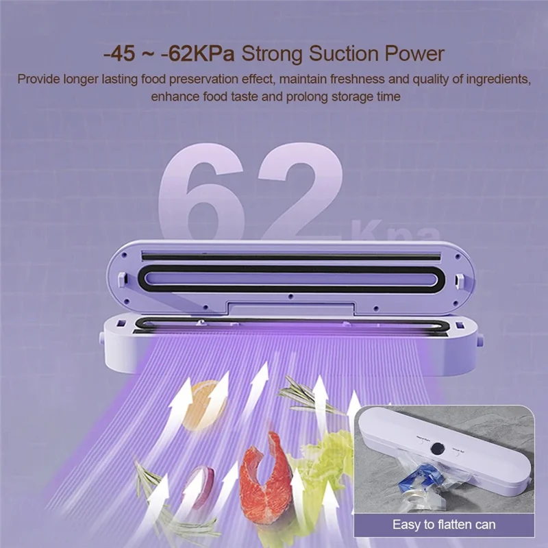 

【Berserk】Mini Vacuum Packaging Machine Food Sealer Suitable For Kitchen Food Preservation EU Plug
