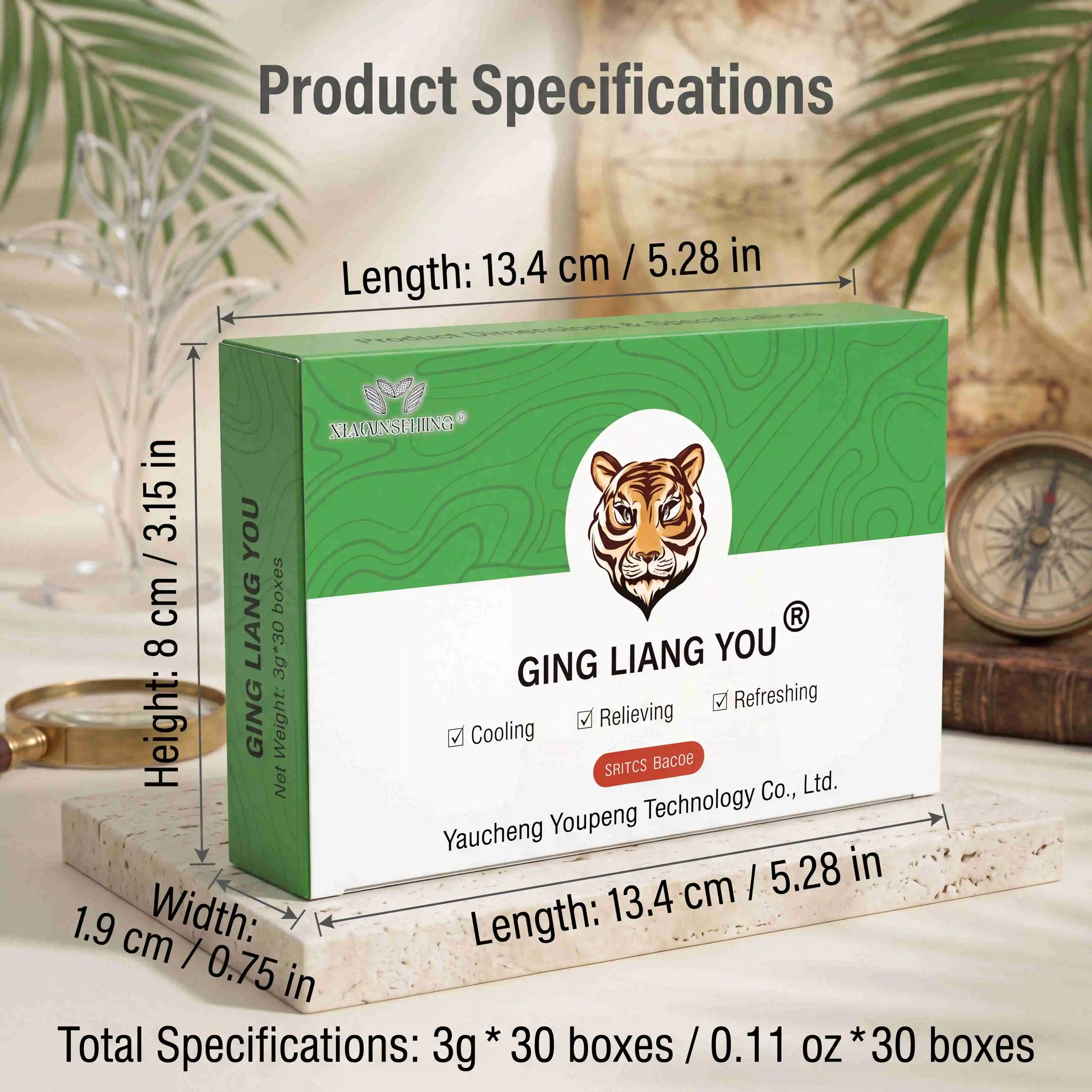 

80/90/120Pc YIGANERJING Tiger Balm Cooling Oil 3g Relief Cream Itch Vomit Refreshing Cool Cream Body Massager Oil