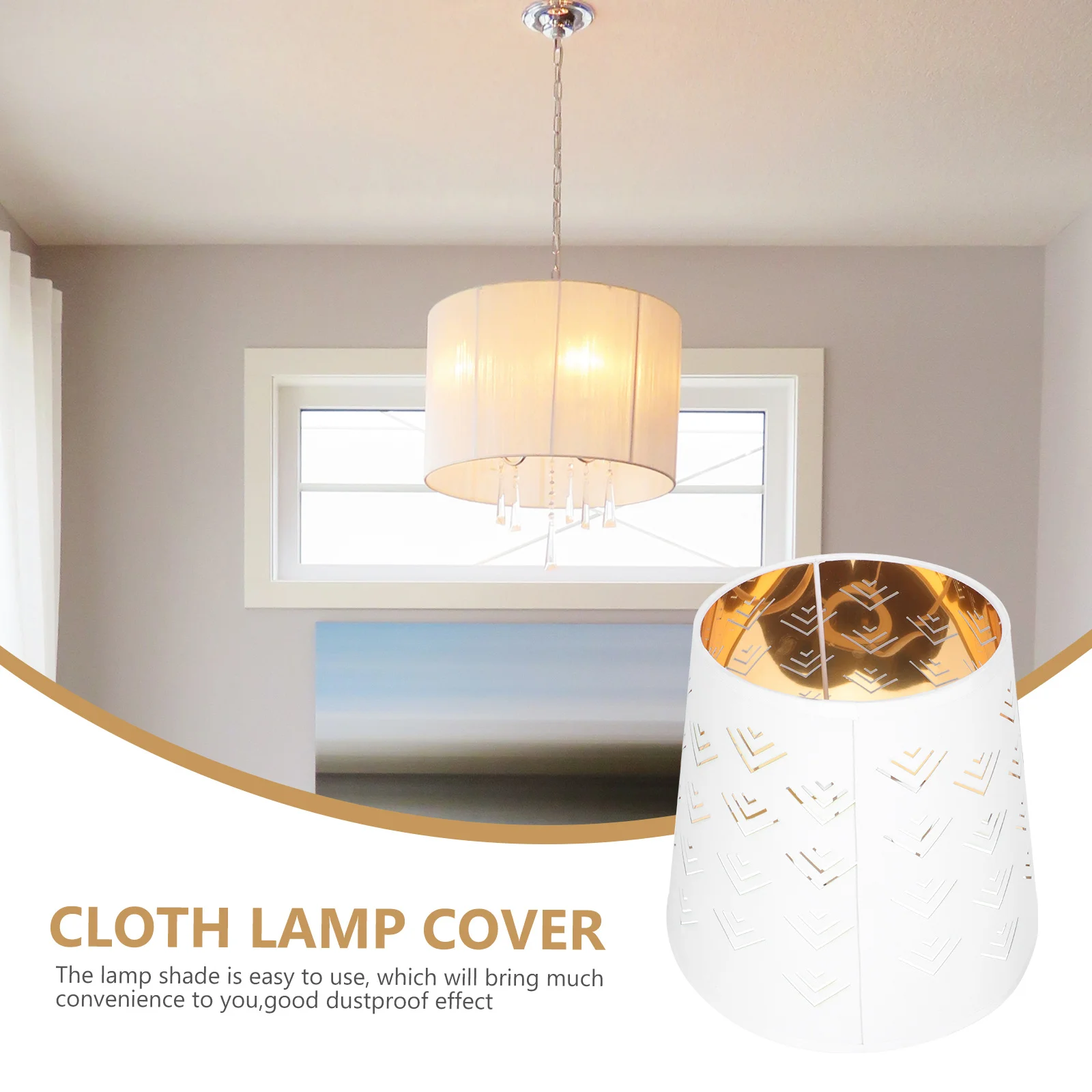 

1Pcs Hollowed-Out Carved Lampshade Durable Cloth Lamp Cover Suitable for Wall Floor Ceiling Light Home Light Cover Modern Style