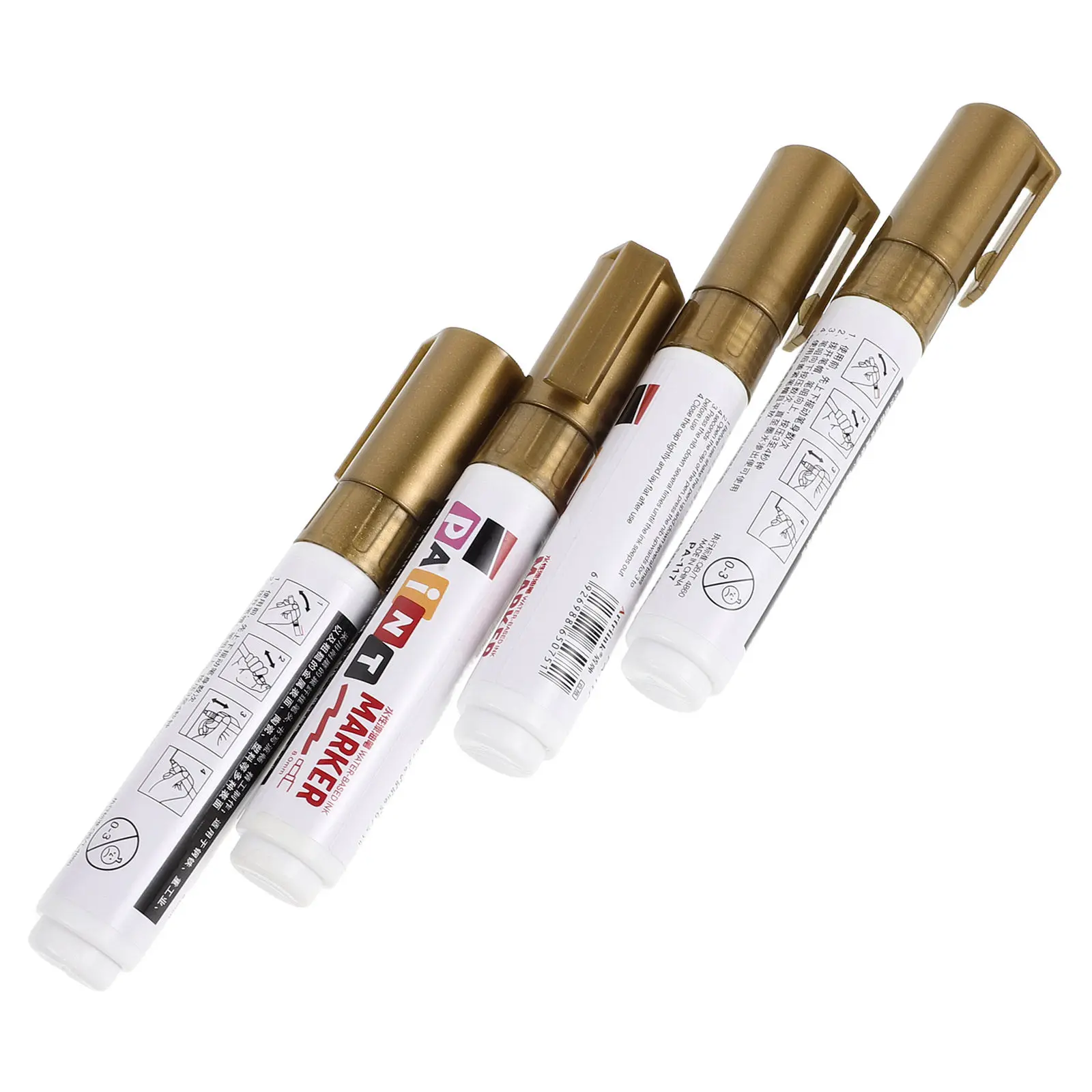 4Pcs Stone Touch Up Pen 8Mm Broad Tip Oil Based Paint Marker Tombstone Repair Waterproof Permanent Monument Marking Pen