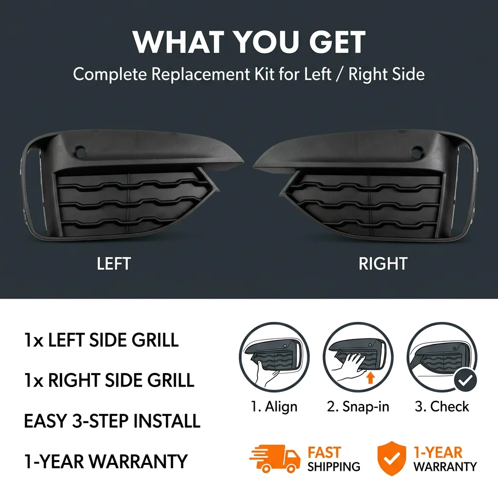 2PCS Front Bumper Grill Grille Cover For BMW X6 xDrive35i xDrive50i F16 2015 2016 2017 2018 2019 51118069333
