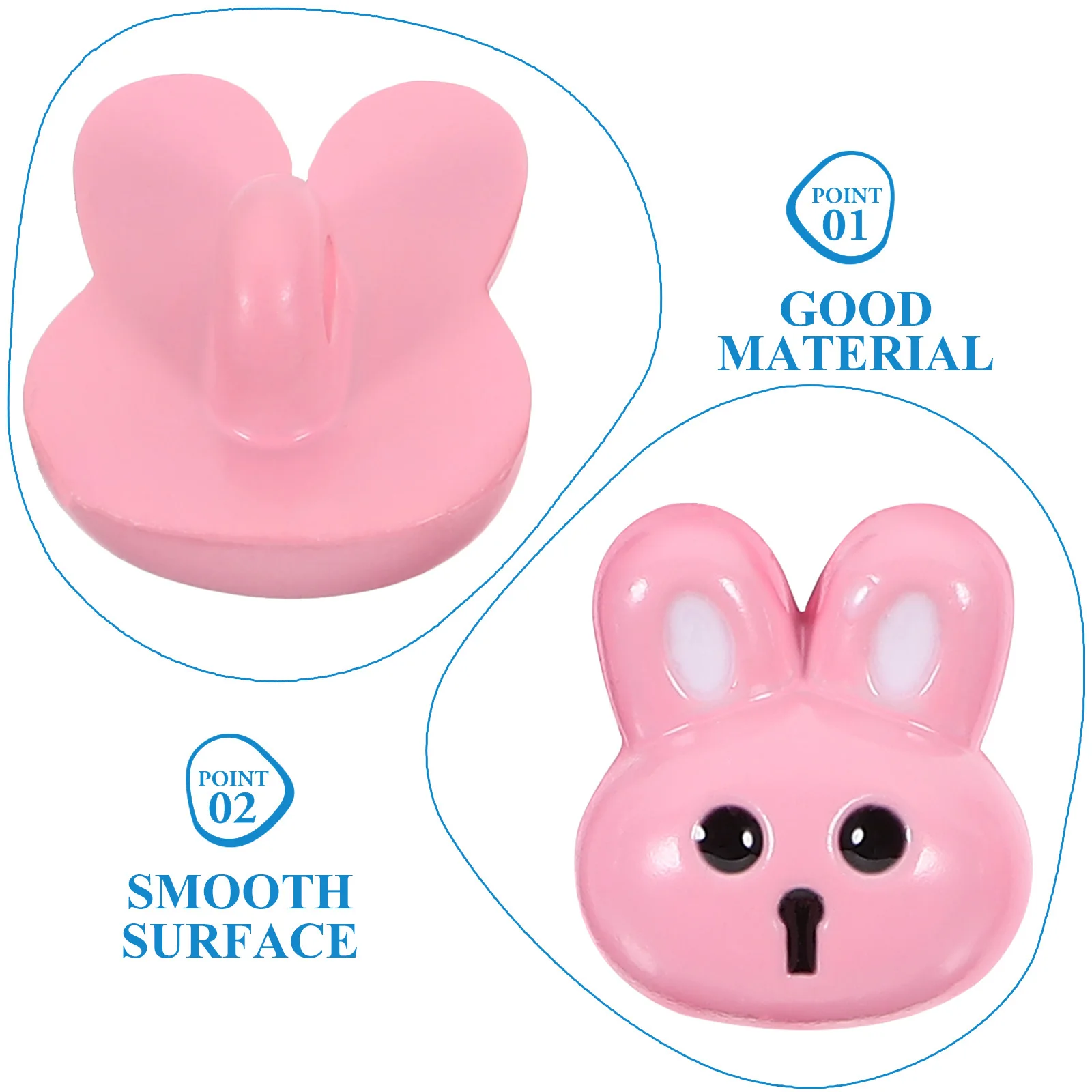 

12pcs Rabbit Resin Sewing Buttons Small Bunny Modeling Diy Coat Buttons For Clothing Crafts Decorative Vintage Fashion