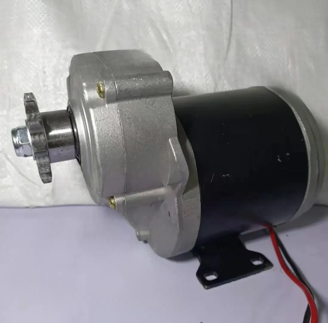 12V 24V 48V 600W 180RPM DC Motor reducer pinion pulley Motor roller electric DC Motor fryer model 428 12-tooth pinion