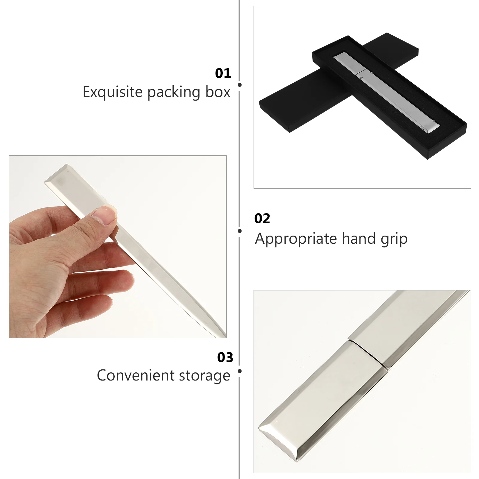 Letter Opener Gift Box Metal Mini File Split Equipment Envelope Papers Device Tool