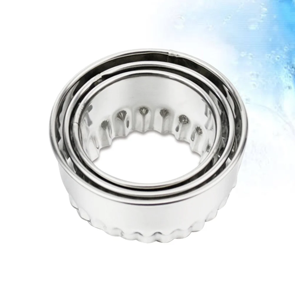 

3Pcs Stainless Steel Dumpling Wrapper Mold Round Cutter for Kitchen Dough Baking Pastry Dough Cutter Maker