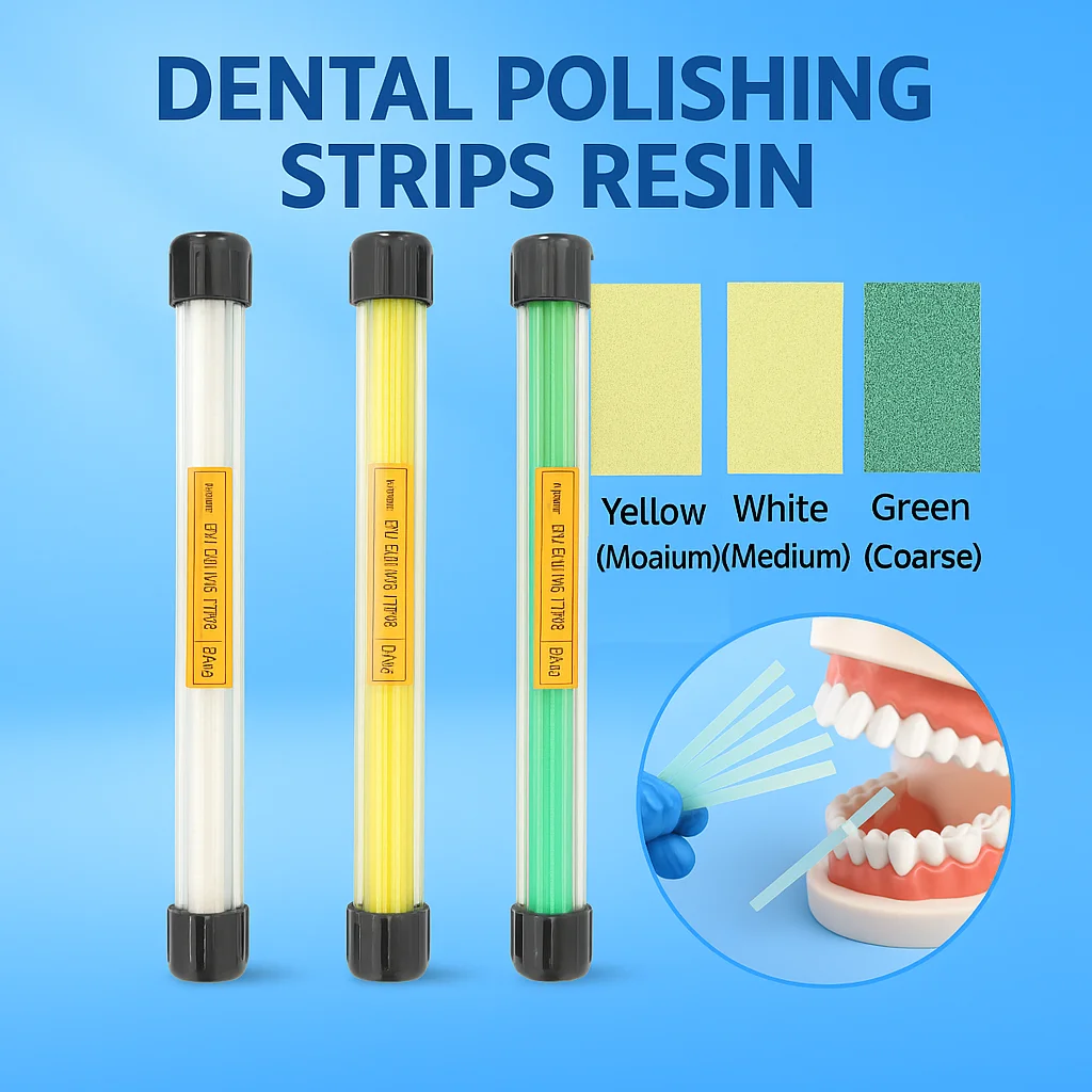 

25Pcs Dental Resin Abrasive Polishing Strip Teeth Grinding Sanding Teeth Whitening Shaping Single Side Fine Medium Coarse