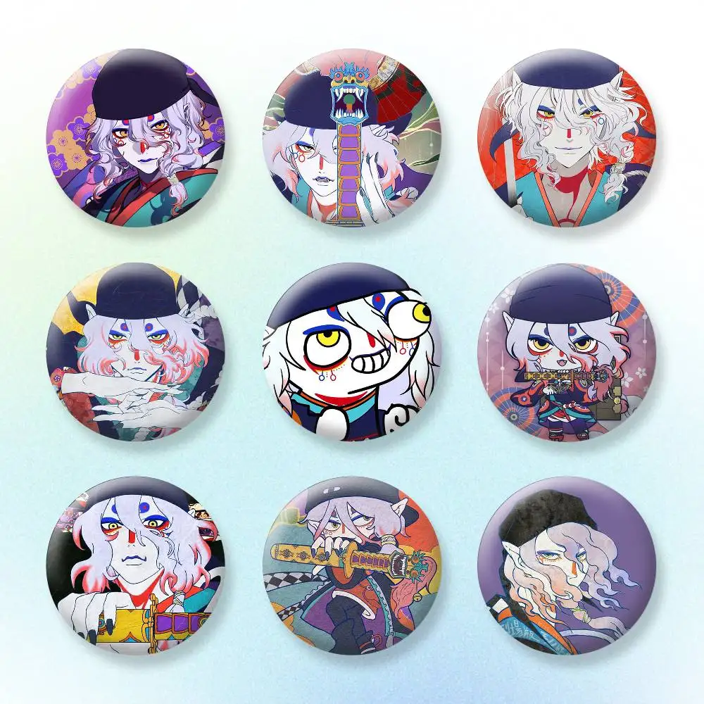 

Mononoke K-kusuriuri Badges Creative Tinplate Button PinsBrooch Badge Clothes Backpack