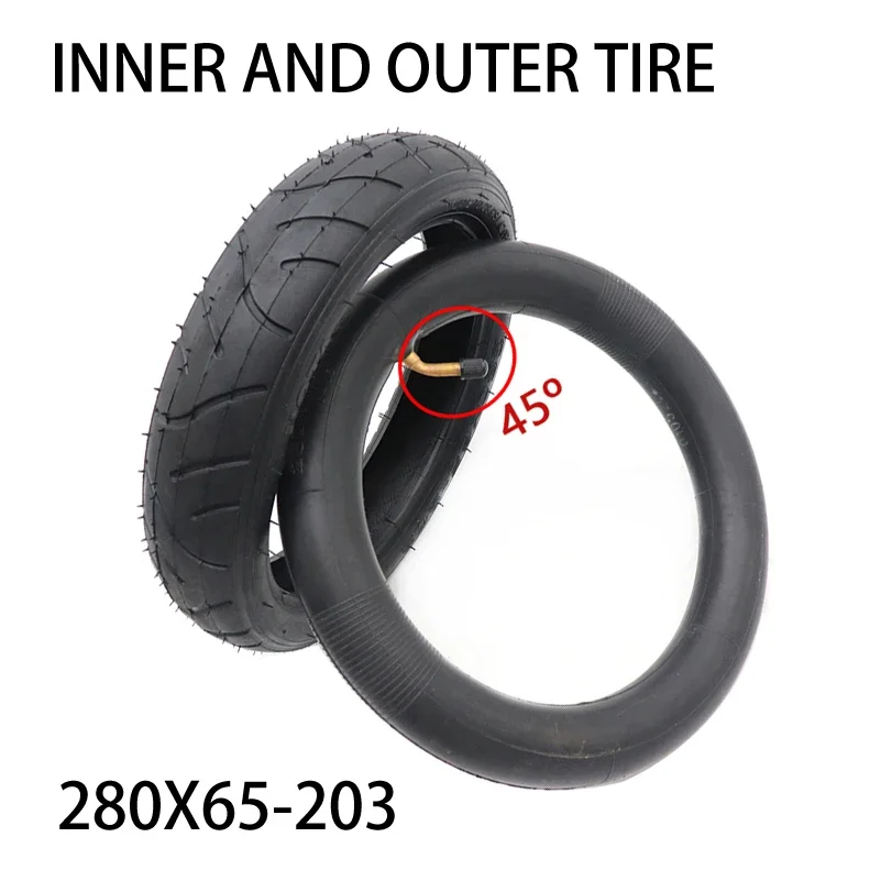 12 inch Pneumatic Tire 280x65-203 Inner Tube Outer Tyre for Children\'s Bicycle Trolley Baby Stroller Handcart Wheels Parts