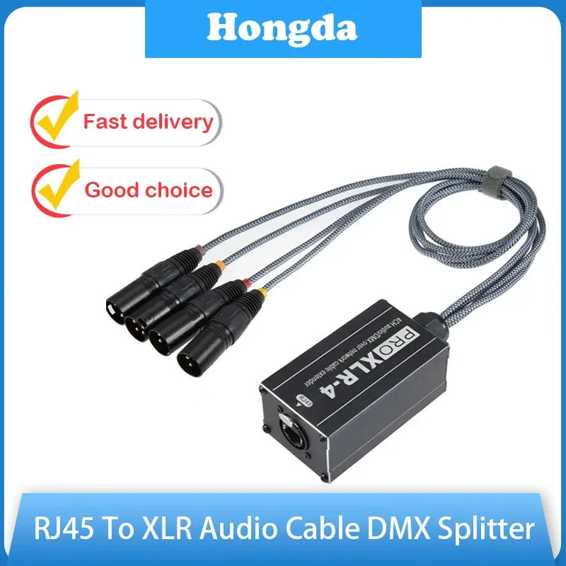 

RJ45 To XLR Audio Cable DMX Splitter For Snake Cable Network Extension Of Stage Or Studio Recording