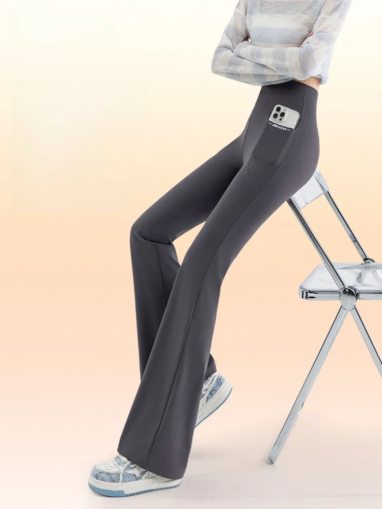 

Брюки для йоги с высокой талией, женские брюки-колокольчики с контролем живота, подтягивающие ягодицы, весна-осень, новая верхняя одежда, брюки из кожи ковчег