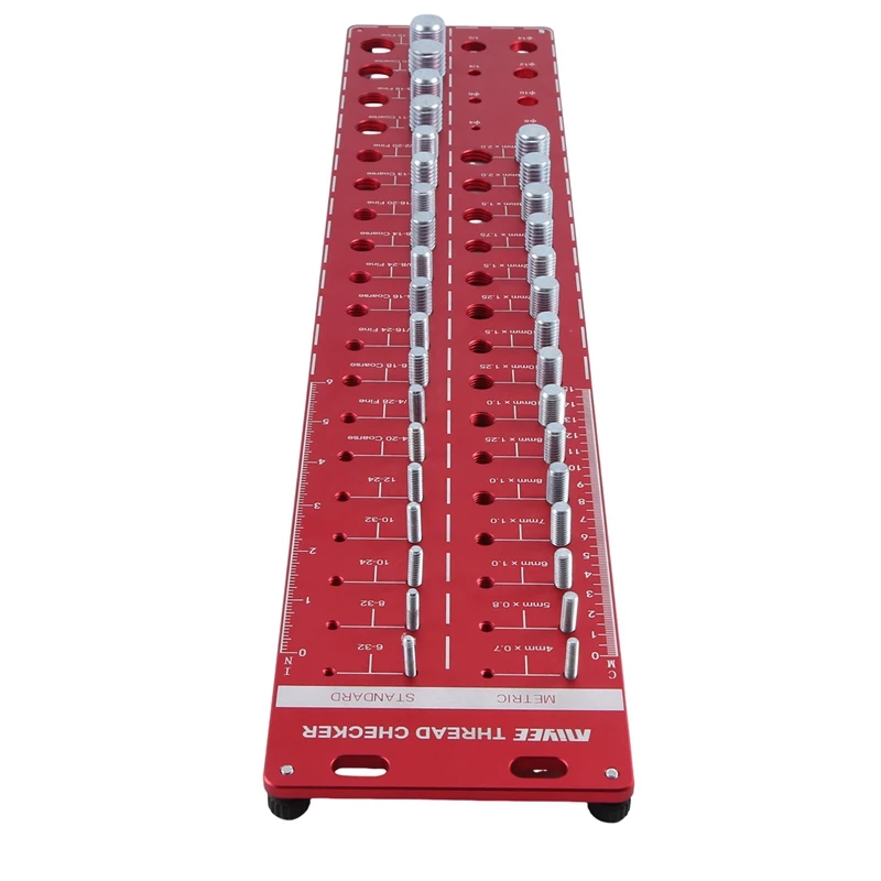 

34 Nut And Bolt Thread Checker, 15 Metric & 19 Standard Nut & Bolt Size Identifier Gauge Easy Install