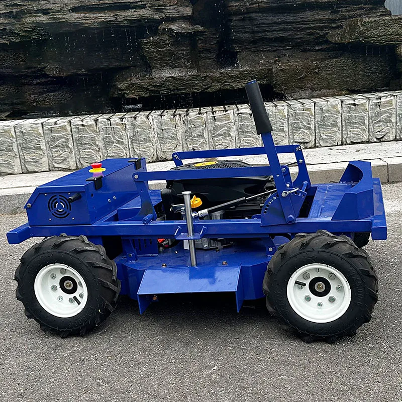 Customizable wheeled lawnmower four wheel drive remote controlled mini lawnmower robot free delivery