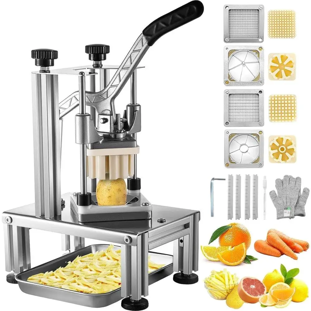 

for french Fry Cutter with 4 Replacement Blades 1/4 3/8 Easy Dicer Chopper 6-Wedge Slicer 6-Wedge Corer Lemon Potato
