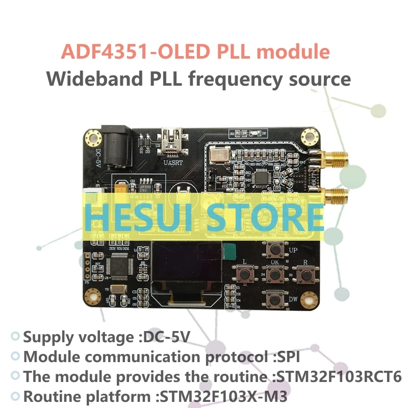 ADF4351 onboard STM32 MCU PLL module 35M-4.4G RF signal source frequency sweep instrument