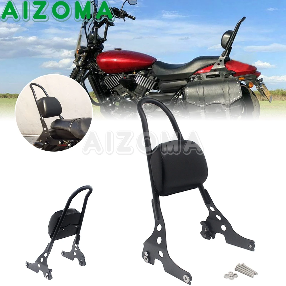 

Old School Passenger Backrest Sissy Bar Cushion Pad For Harley Sportster Iron XL 883 1200 C N V X L R 2004-up Sissybar 51146-10A