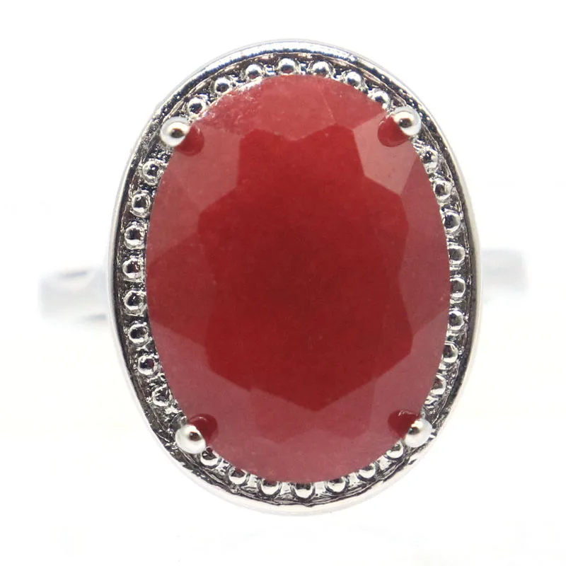 

Buy 4 Get 1 Free 19x15mm Unique Big Heavy Real Red Ruby Blue Sapphire Green Emerald CZ Women Wedding Silver Rings